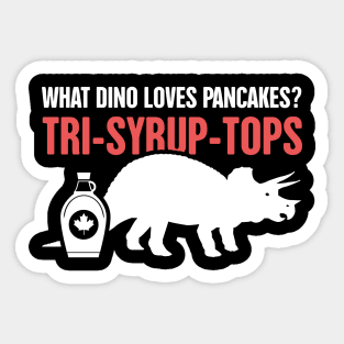 Tri-Syrup-Tops | Funny Triceratops Dinosaur Sticker